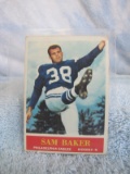 1964 PHILADELPHIA FOOTBALL CARD SAM BAKER