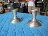 Pair of Sterling Candle bases
