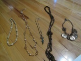 Costume Jewelry Belt and Necklaces