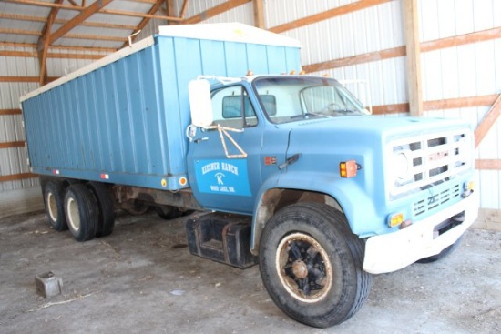 *** 1981 GMC TANDEM TGA AXLE GRAIN TRUCK,