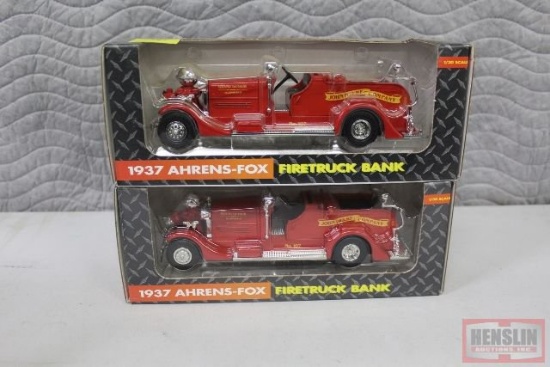 1/30 JD 1937 AHRENS-FOX FIRE TRUCK BANKS,