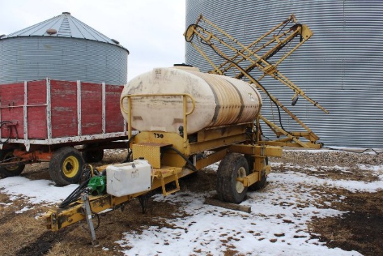 AG-CHEM 750 GALLON FIELD SPRAYER, 60' BOOM,