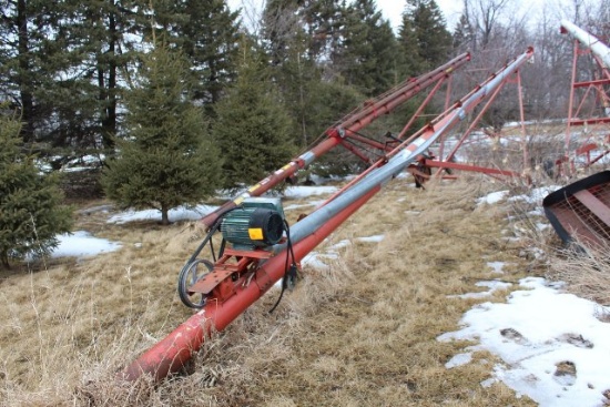 FETERAL 8" X 66' AUGER WITH 10 HP ELECTRIC MOTOR,
