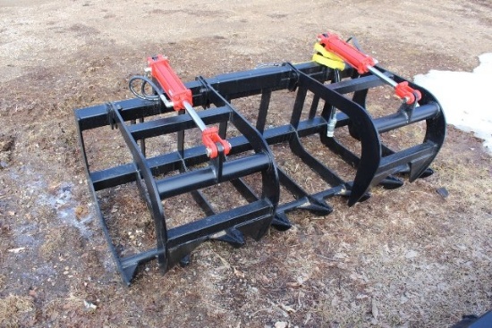 QUICK TACH 72" DOUBLE ROOT & BRUSH GRAPPLE,