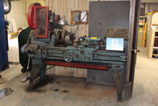 ROCKFORD TURNING LATHE, APPROX 3' BED,