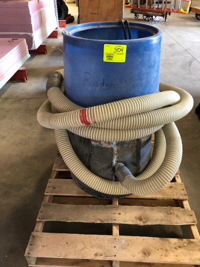 Max Force 1 insulation blower, wood hose crate, box of hose, with hose, ele