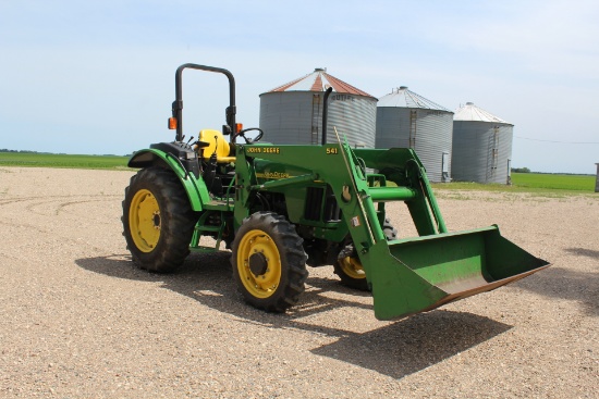 2002 JOHN DEERE 5220 MFWD TRACTOR, DIESEL,