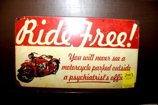 Ride Free sign