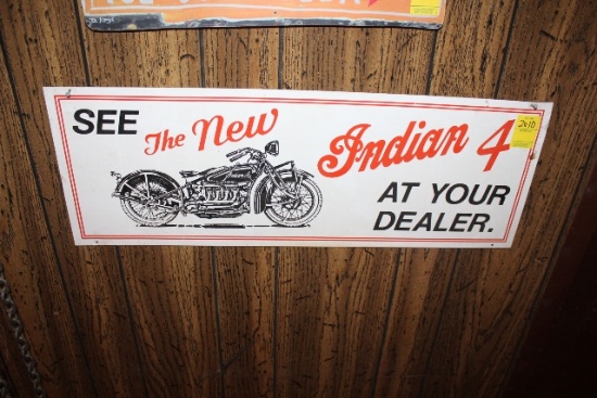 See The New Indian 4 tin sign