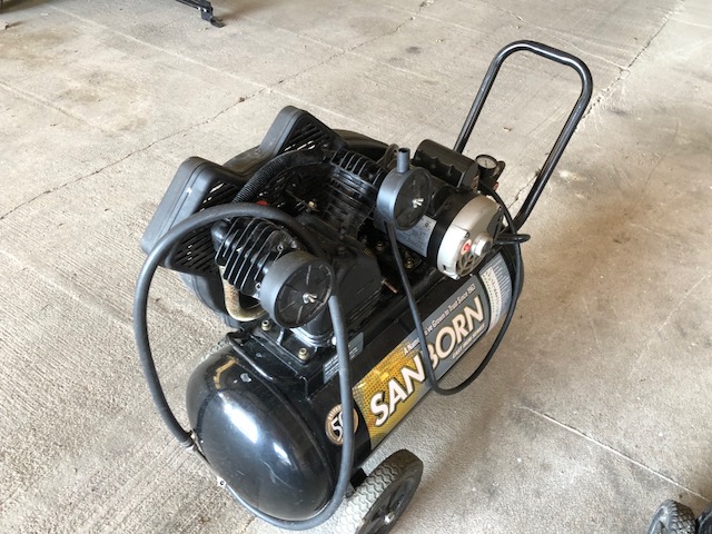 SANBORN 20 GALLON PORTABLE AIR COMPRESSOR LIKE Proxibid