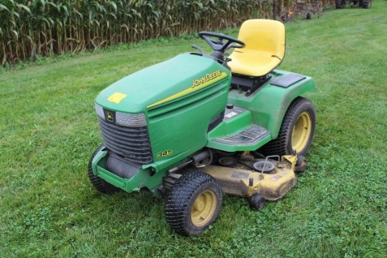 JD 345 LAWN TRACTOR, HYDRO, 18 HP LIQUID COOLED,