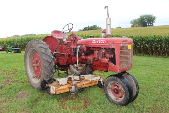 1948 FARMALL C, NF, 59" BELLY MOWER, FENDERS, 11-38'S, NEW BATTERY