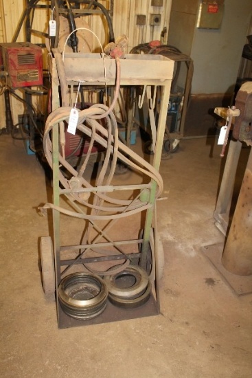 TORCH CART, WITH HOSES, REGULATORS & HEADS
