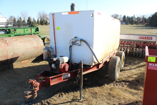 APPROX 1250 GALLON FUEL TANK ON AG SYSTEM