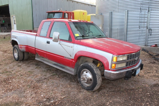 1993 CHEVROLET SILVERADO 3500 1 TON DUALLY LONGBOX