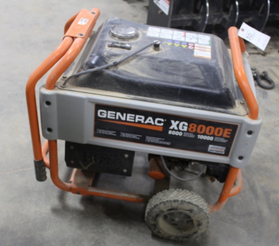 GENERAC XG 8000E PORTABLE GAS GENERATOR ON WHEELS