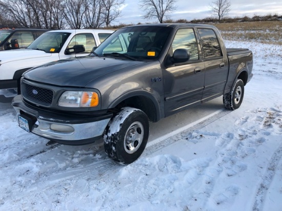 *** 2003 FORD F150 XLT 4X4 PICKUP, CREW CAB, 5 1/2' BOX,