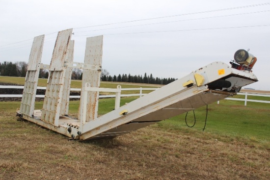 DRIVE OVER 40" BELT CONVEYOR, APPROX 25' LONG