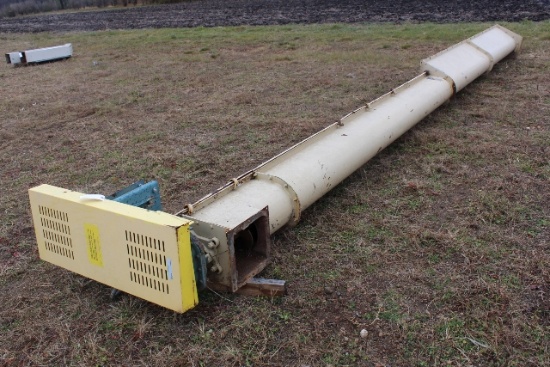 10" X 23 U TROUGH AUGER, ELECTRIC MOTOR,