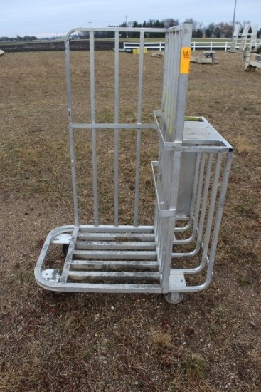 27" X 41" X 61"  4 WHEEL ALUM CART