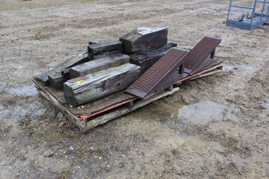 STEEL RAMPS AND WOOD BLOCKING,