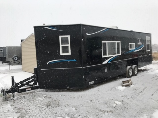 2018 American Surplus Ice Castle Fish House 8' x 26' Toy Hauler RV Edition, Dual Axle