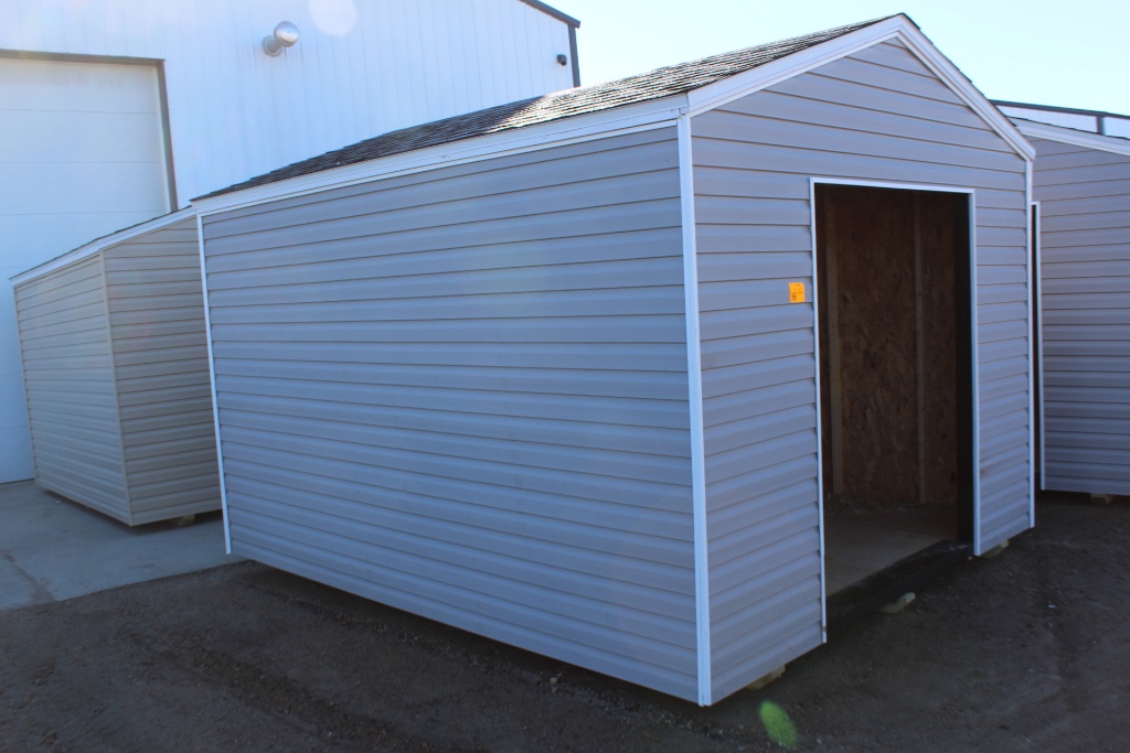 Lot New 10 X 12 Storage Shed 5 Roll Up Door Grey In Color