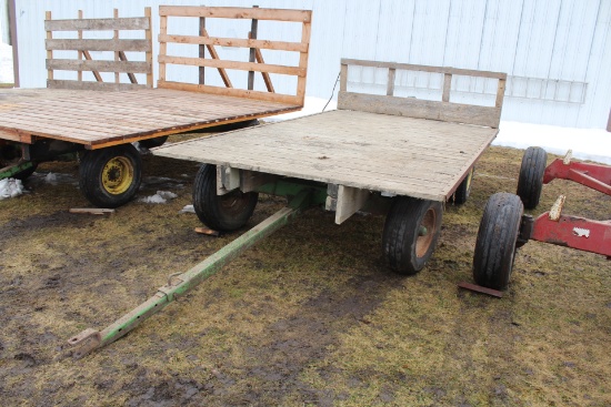 FLAT RACK, 14' ON JOHN DEERE 1065 GEAR,