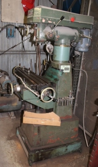 GO-WEST VERTICAL MILLING MACHINE, 3' TABLE,