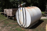 1000 GALLON DIESEL BARREL, 110 VOLT PUMP,