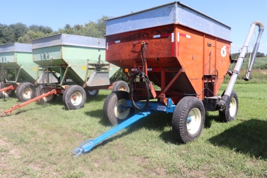 KORY 300 BUSHEL GRAVITY BOX, KILL BROS MODEL 1280 GEAR, 10.00-20 TRUCK TIRES,