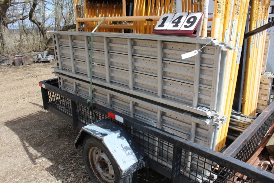 (4) 18" X 7' ALUM SCAFFOLDING PLANKS, $ X 4