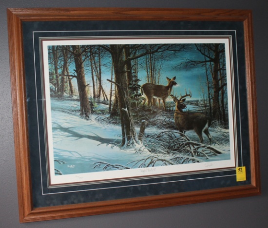 NIGHT WATCH BY TERRY REDLIN, 907/2400, 26 1/2 X35"