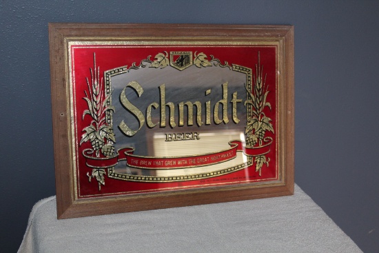 SCHMIDT BEER PICTURE, 14 1/2" X 20"