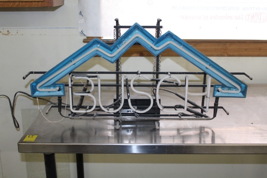33" X 16" BUSCH NEON SIGN, NOT WORKING,