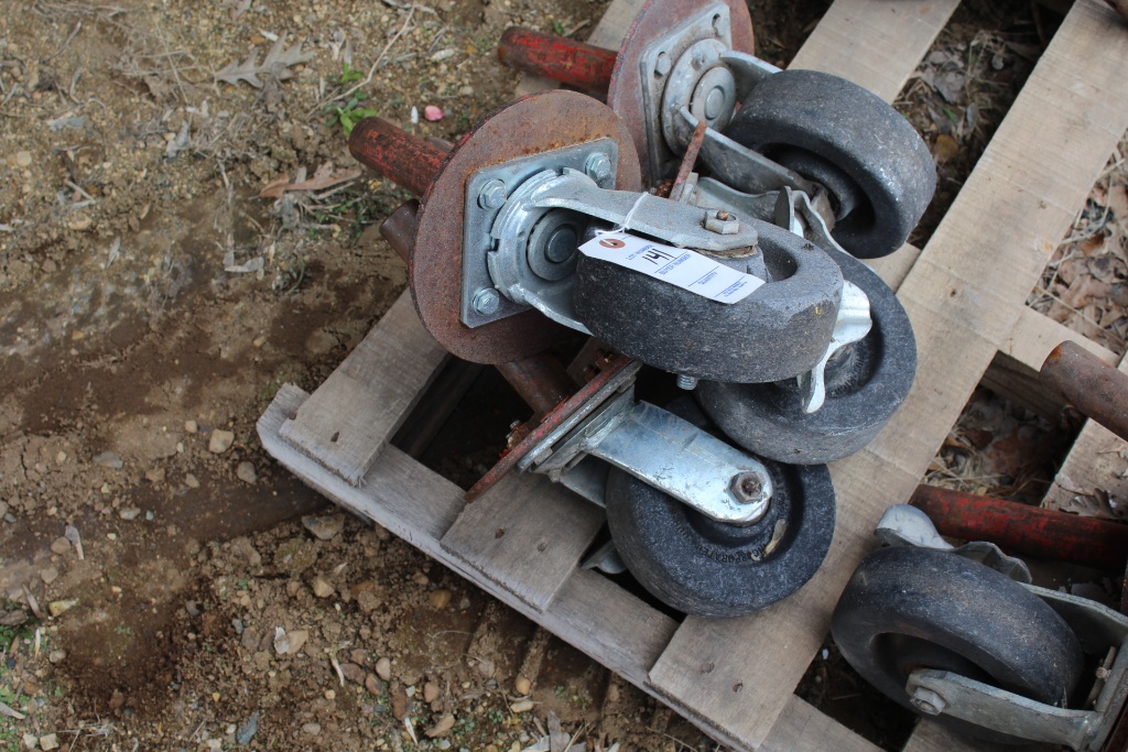 4 SCAFFOLDING WHEELS