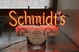 SCHMIDT NEON SIGN, WITH DUCKS UNLIMITED