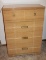 3 PC. BED ROOM SET, HEAD BOARD, 4 DRAWER CHEST,