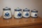 4 PC. STONEWARE CANISTER SET,