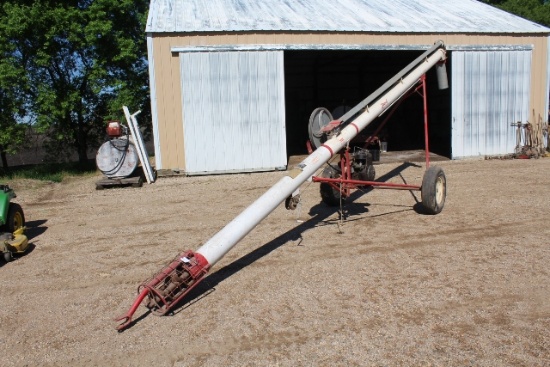 8"X28' FETERL AUGER WITH B&S GAS ENGINE,