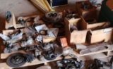 PALLET OF MODEL A PARTS, CARBS, PISTONS,