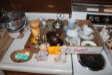 CUPS & SAUCERS, CANDLE HOLDERS,