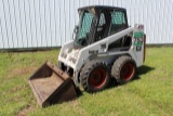 BOBCAT 753 SKID LOADER, AUX HYD, ENCLOSED CAB