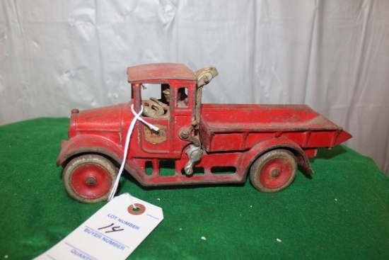 ARCADE IHC RED BABY TRUCK WITH MAN,