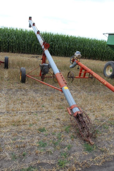 Auger, 6"x Approx 24', Gas Engine, Not Running