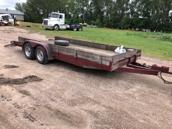 *** 1992 STAR 80" X 16 TANDEM AXLE TRAILER, RAMPS,