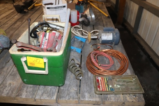 COPPER, ELECTRIC MOTOR, PIPE WRENCH, TAX,
