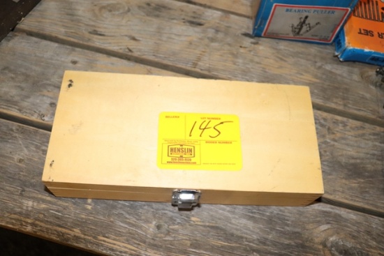 ROUTER BITS IN WOOD BOX, TAX,