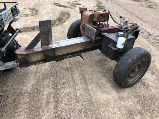 LOG SPLITTER WITH 8 HP GAS ENGINE, TAX NO SHIPPING PICKUP ONLY