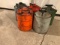 (5) APPROX. 2 GALLON METAL GAS CANS, NO SHIPPING PICKUP ONLY